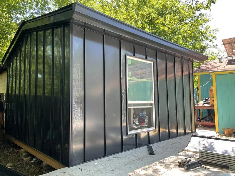 Black standing seam metal wall panels for Metal Roof Installation in Glenarden